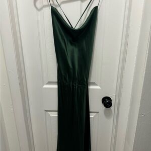 Silk Maison Cowl Neck Midi Dress